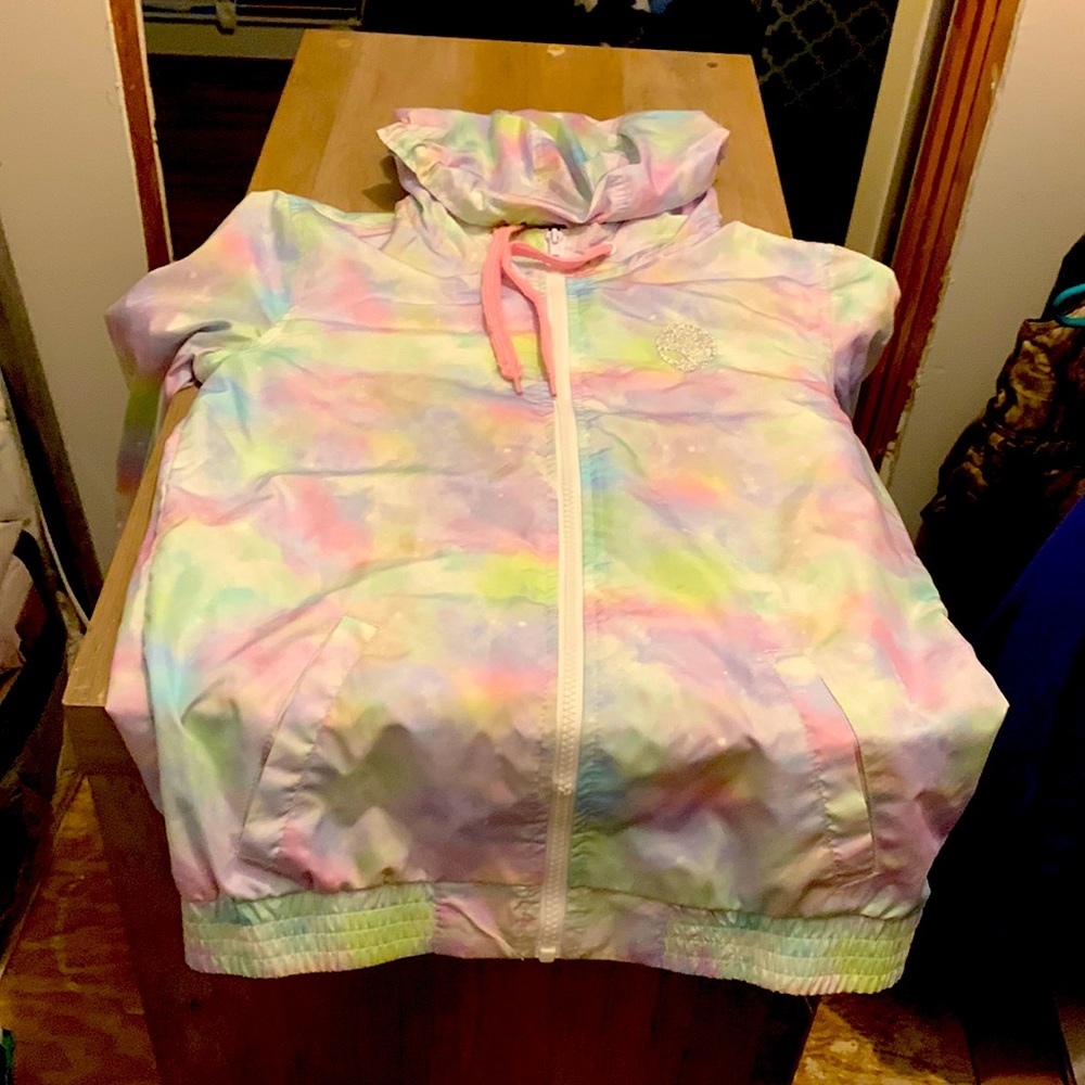 tie dye rain jacket